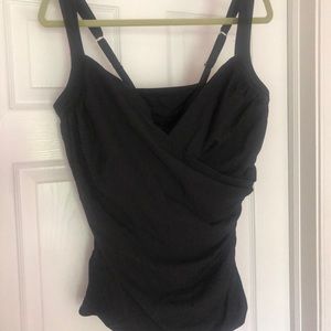 Ladies Black Miracle Suit Tankini, size 18W